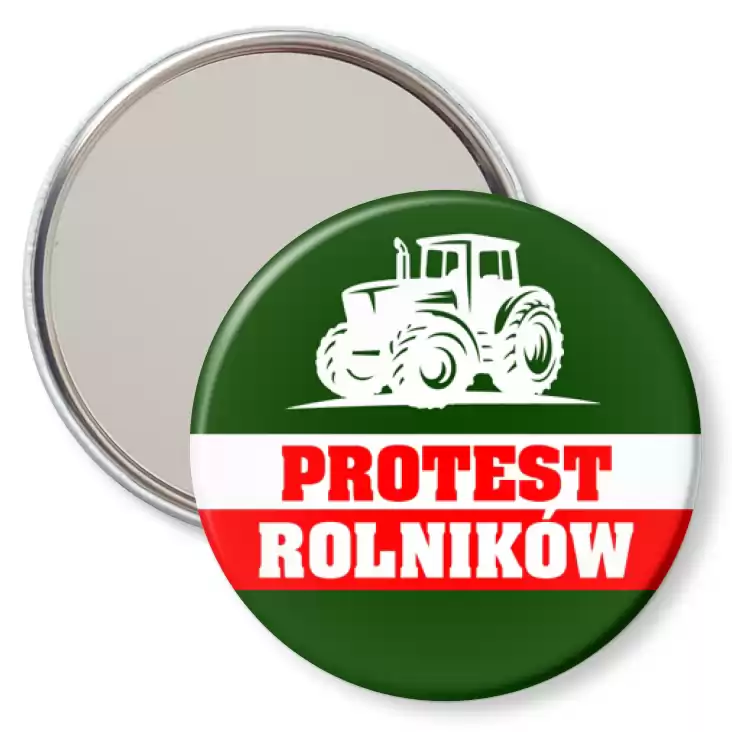 przypinka lusterko Protest rolników z ciągnikiem