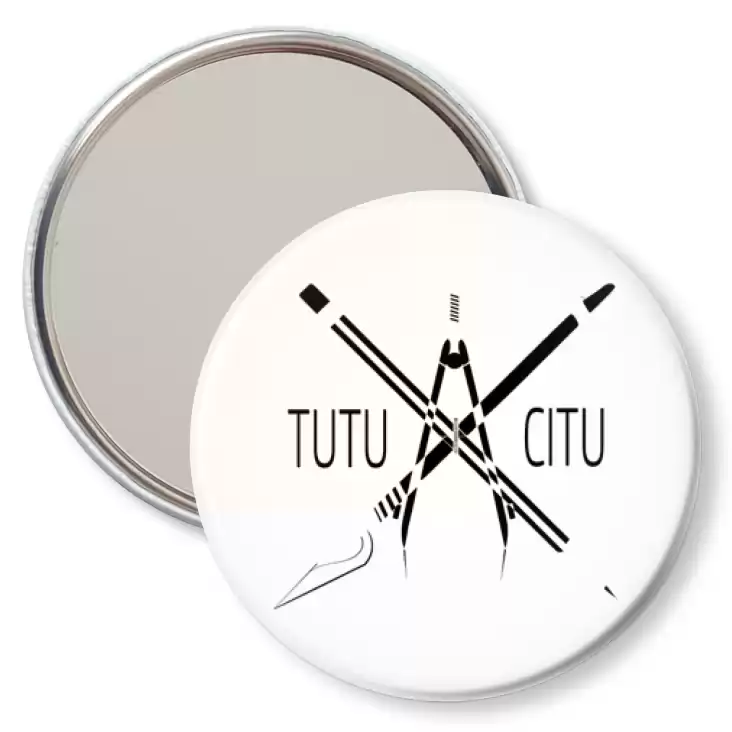 przypinka lusterko Tutucitu logo