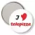 Przypinka lusterko I love Telepizza