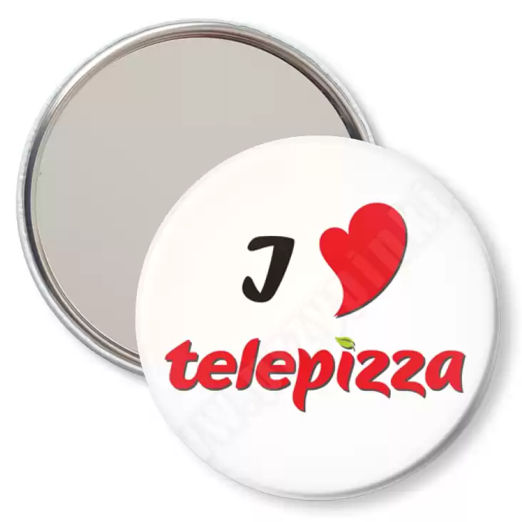 przypinka lusterko I love Telepizza