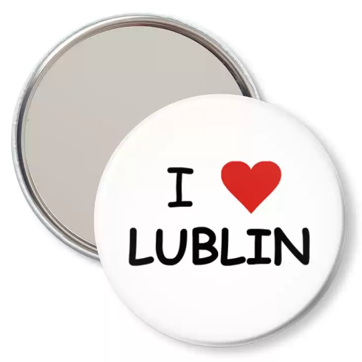 przypinka lusterko I love Lublin