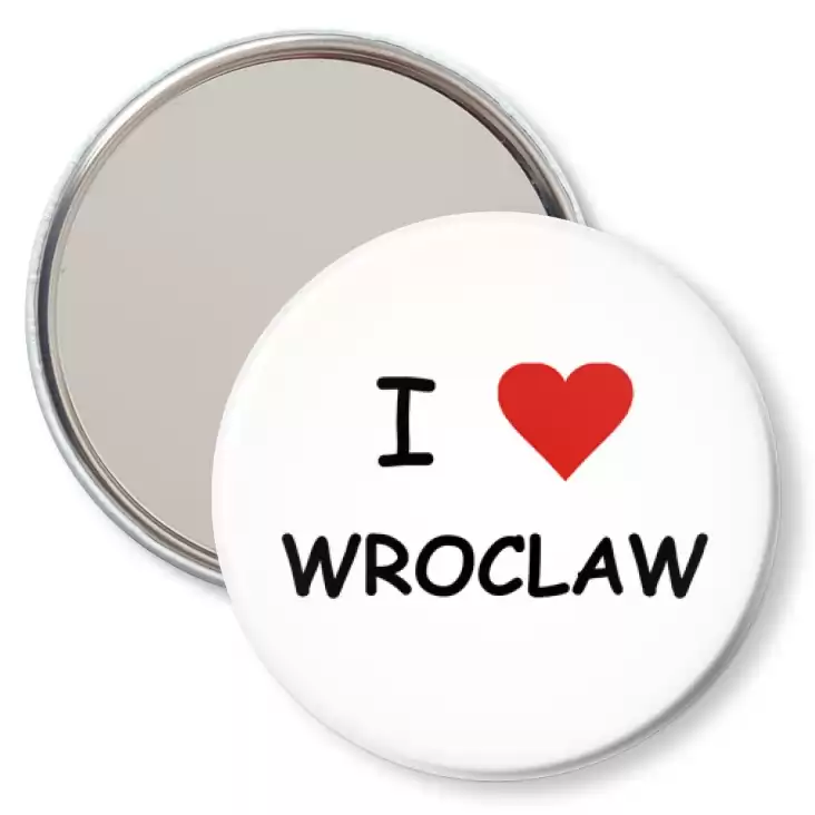 przypinka lusterko I love Wrocław