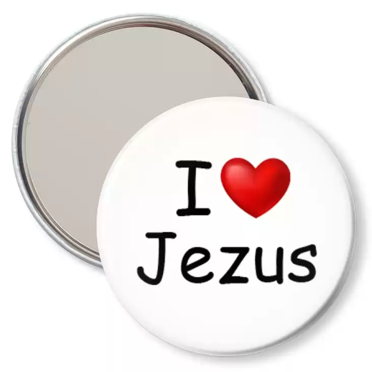 przypinka lusterko I love Jezus