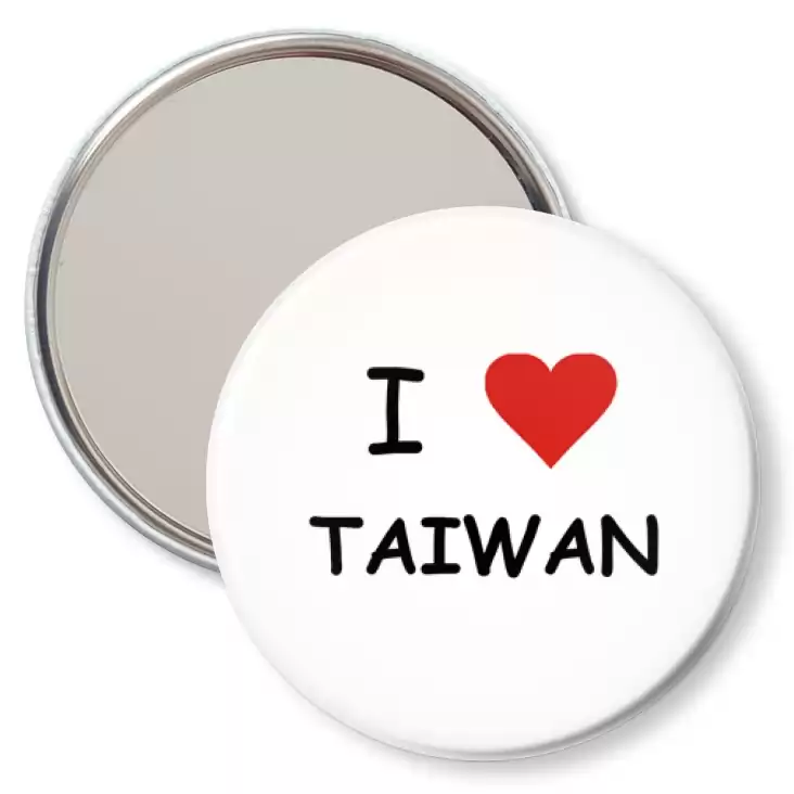 przypinka lusterko I love Taiwan