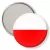 Przypinka lusterko Polska biało-czerwona flaga