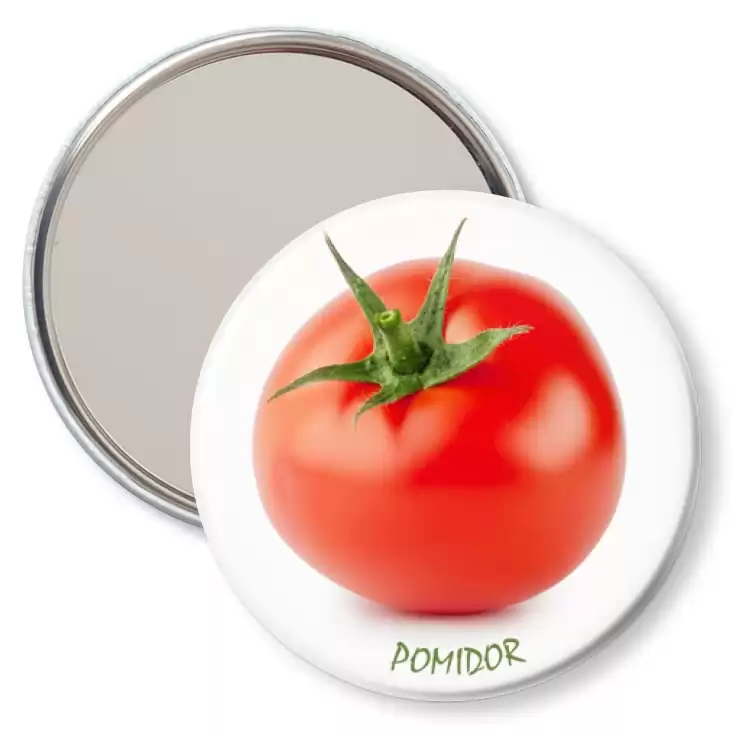 przypinka lusterko Czerwony pomidor