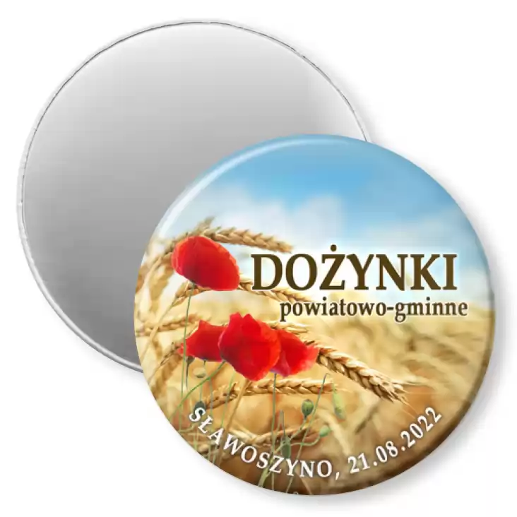 przypinka magnes Dożynki powiatowo-gminne Sławoszyno 2022