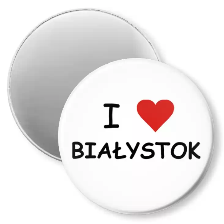 przypinka magnes I love Białystok