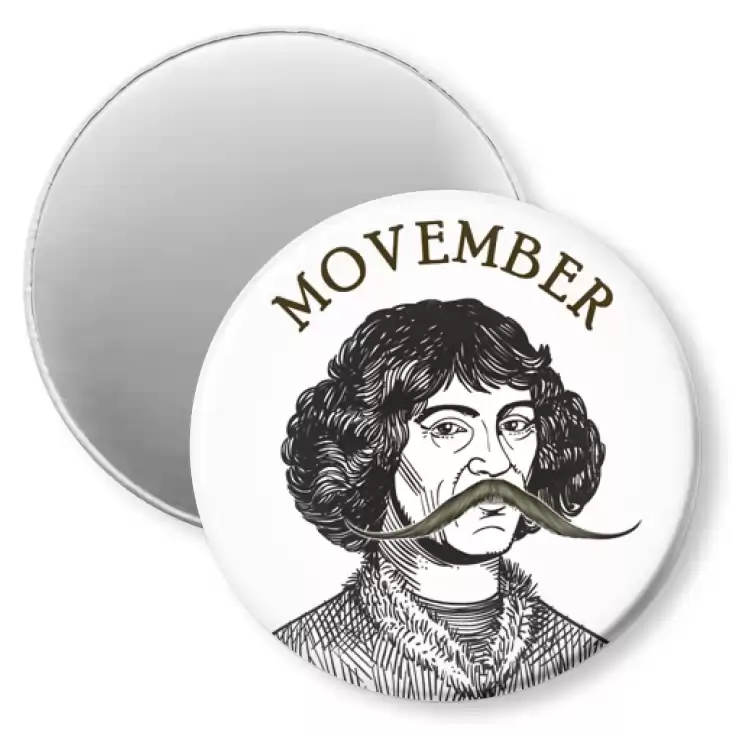 przypinka magnes Movember Mikołaj Kopernik