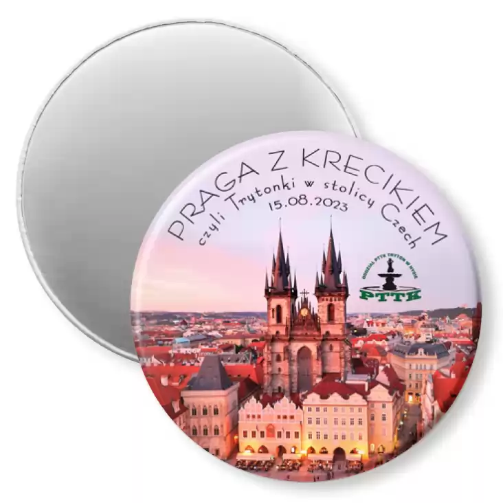 przypinka magnes Praga z krecikiem