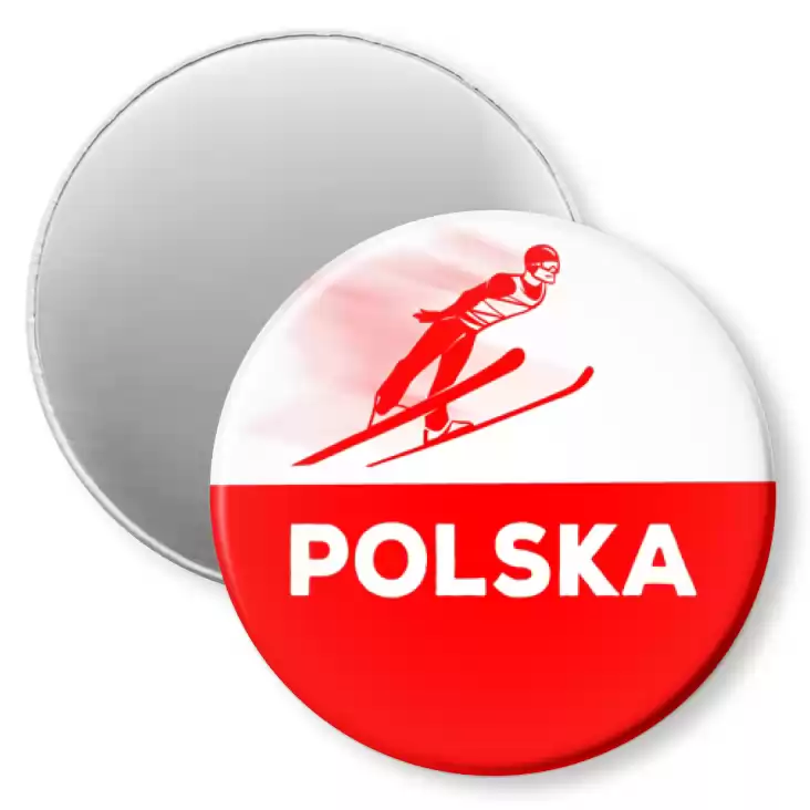 przypinka magnes Skoki narciarskie Polska