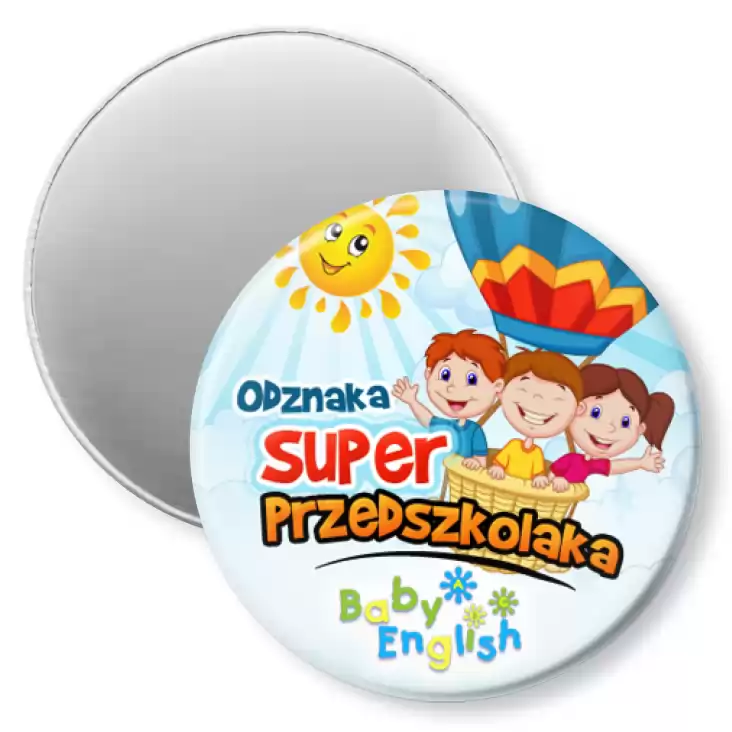 przypinka magnes Baby English Odznaka Super Przedszkolaka
