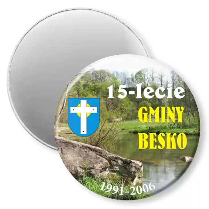 przypinka magnes 15-lecie gminy Besko