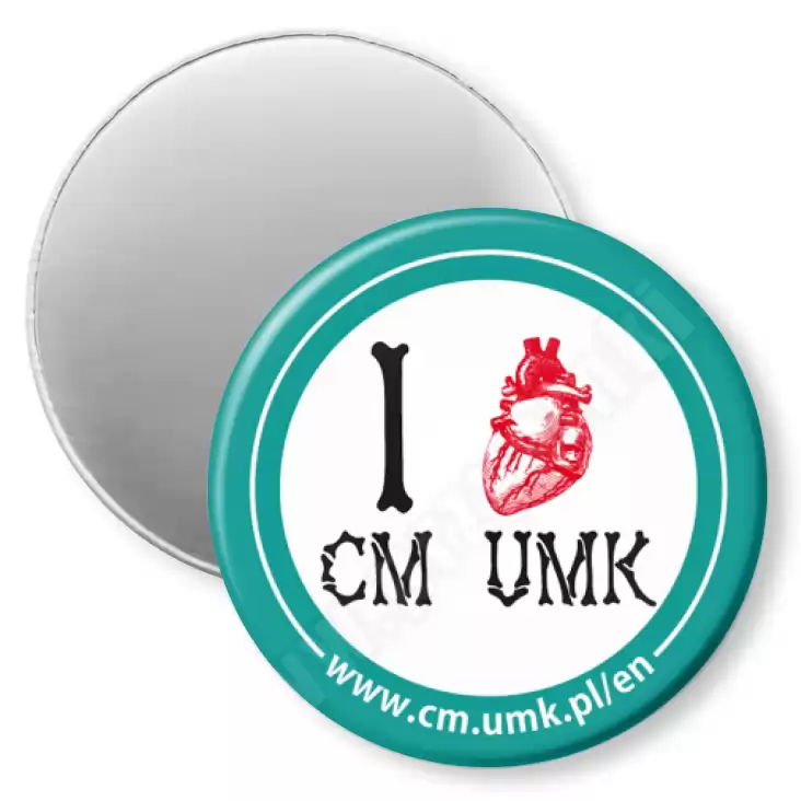 przypinka magnes I love CM UMK