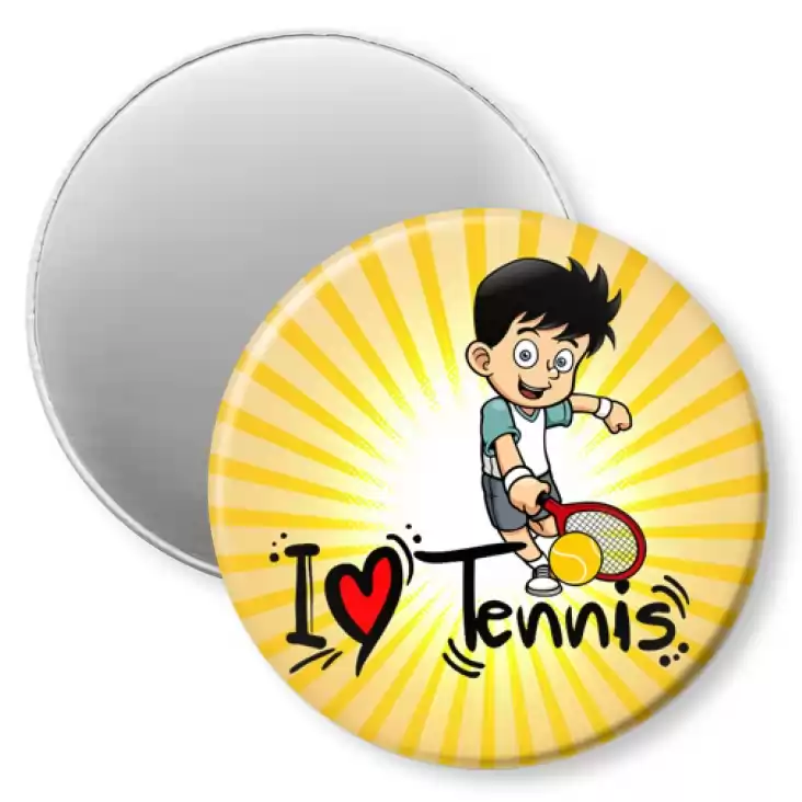 przypinka magnes I love tennis