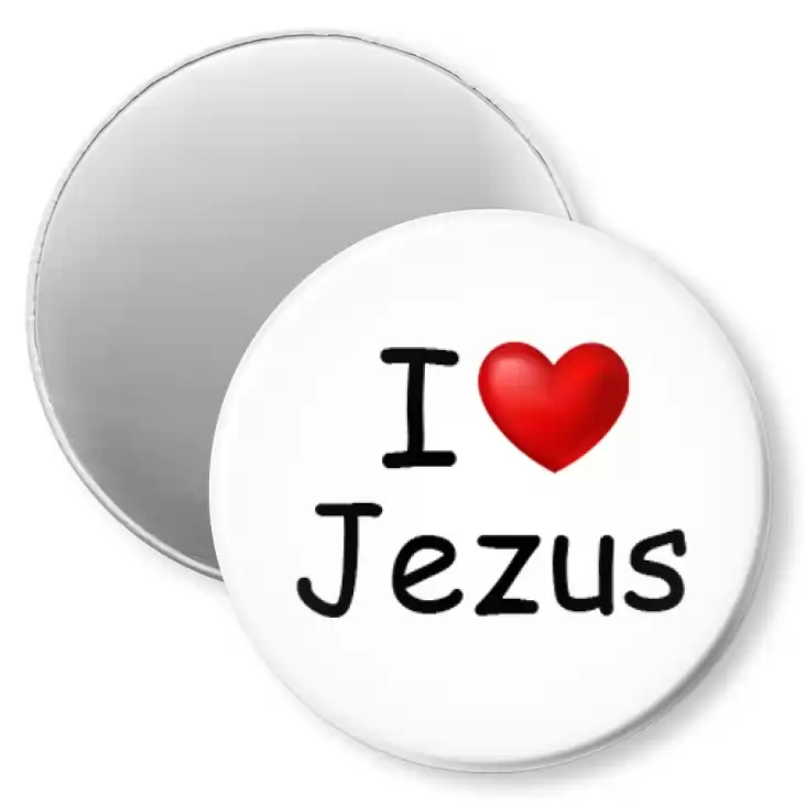 przypinka magnes I love Jezus