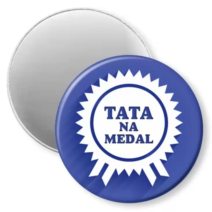 przypinka magnes Tata na medal z rozetą