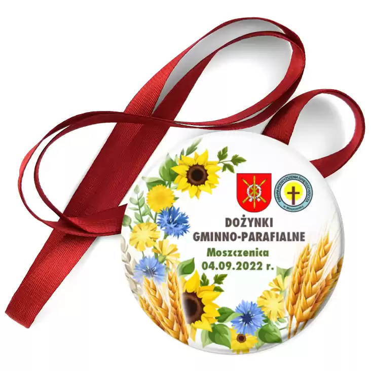 przypinka medal Dożynki Gminno-Parafialne Moszczenica 2022