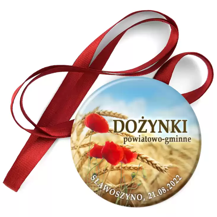 przypinka medal Dożynki powiatowo-gminne Sławoszyno 2022