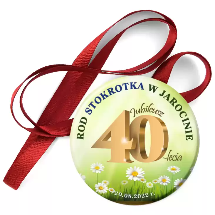 przypinka medal Jubileusz 40-lecia ROD Stokrotka w Jarocinie