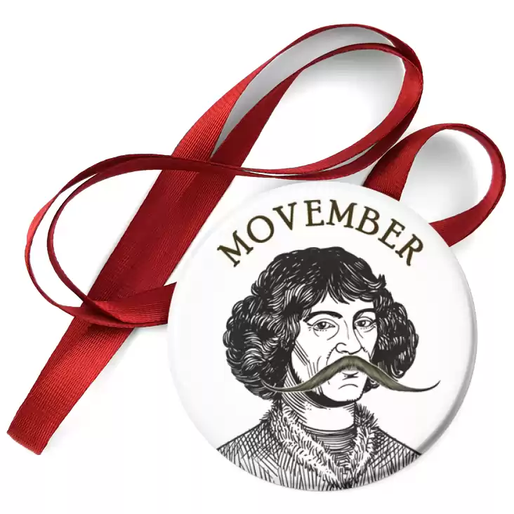 przypinka medal Movember Mikołaj Kopernik
