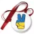 Przypinka medal Palce victoria flaga Ukrainy