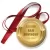 Przypinka medal Rodzinny Rajd Rowerowy na złotym tle