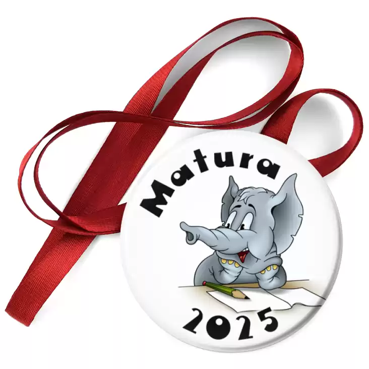 przypinka medal Matura piszący słoń