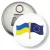 Przypinka otwieracz-magnes Flagi Ukraina Unia Europejska