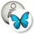 Przypinka otwieracz-magnes Motyl modraszek