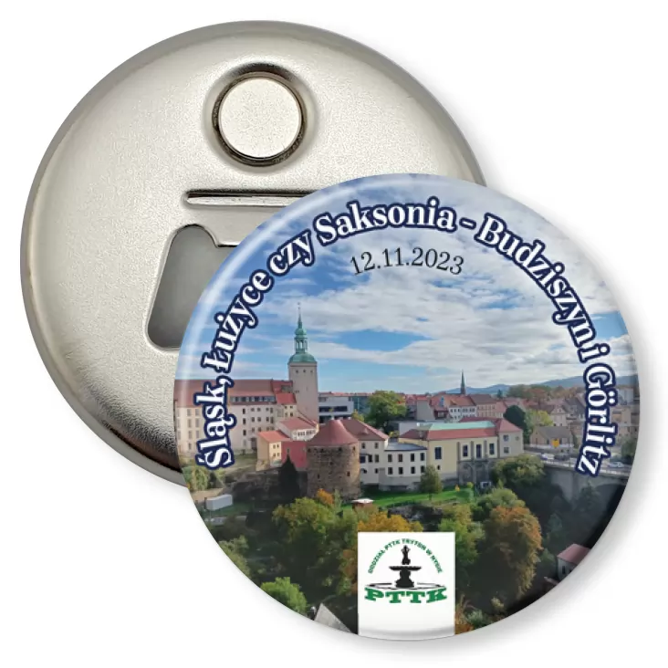 przypinka otwieracz-magnes Śląsk, Łużyce czy Saksonia - Budziszyn i Görlitz