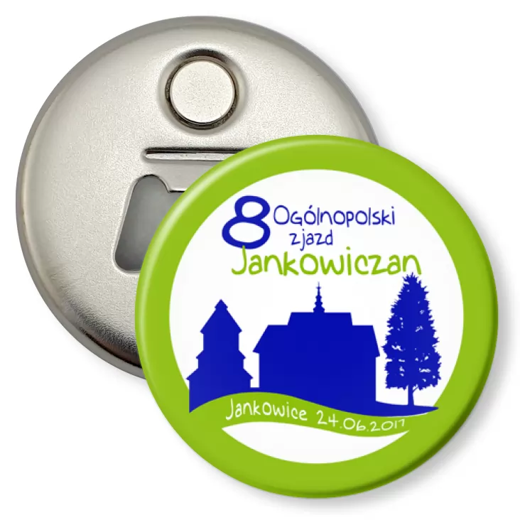 przypinka otwieracz-magnes 8 Ogólnopolski Zjazd Jankwiczan