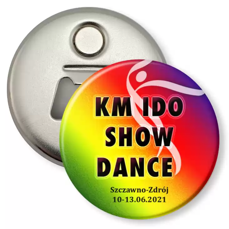 przypinka otwieracz-magnes KM IDO Show Dance 2021