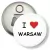 Przypinka otwieracz-magnes I love Warszawa