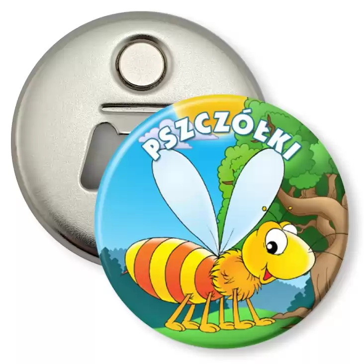 przypinka otwieracz-magnes Pszczółki