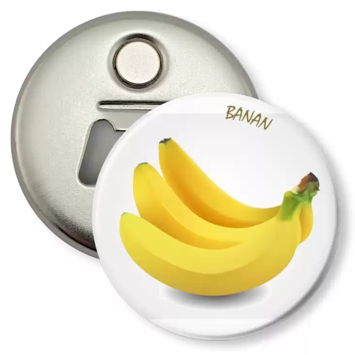 przypinka otwieracz-magnes Banan