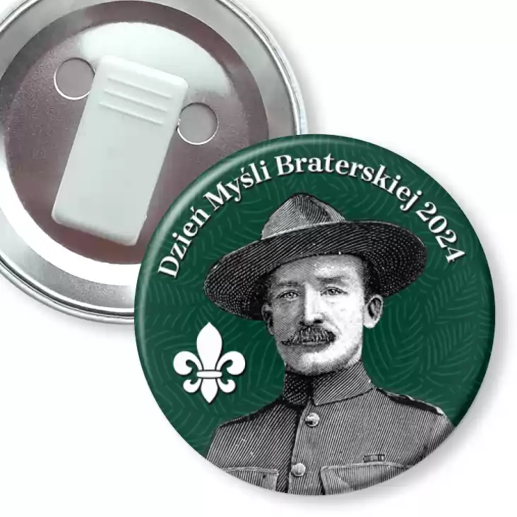 przypinka z żabką Dzień Myśli Braterskiej Robert Baden-Powell