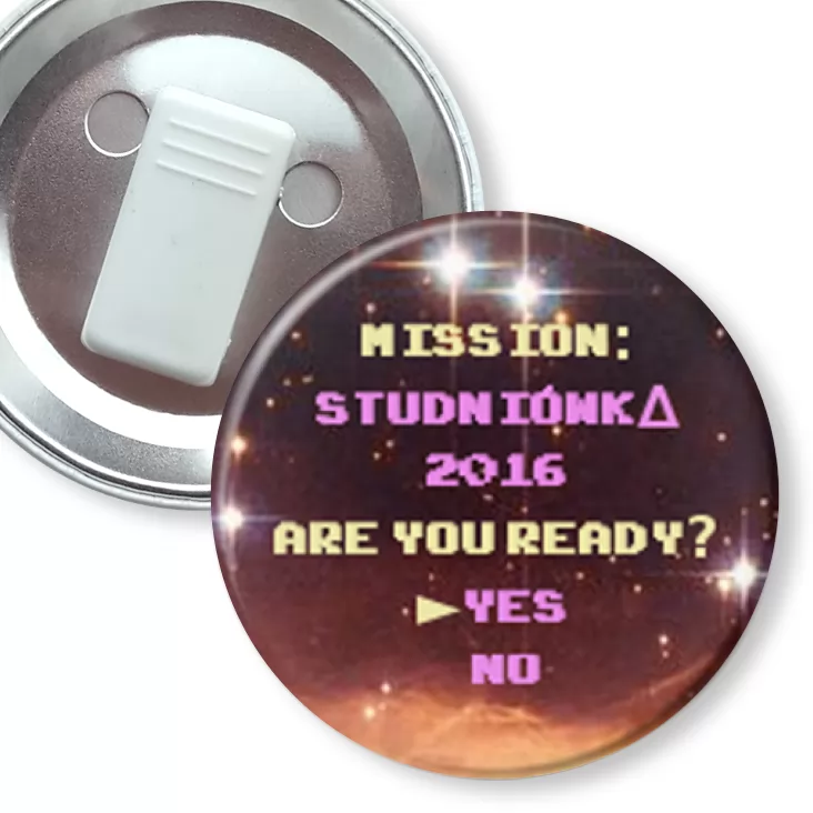 przypinka z żabką Studniówka 2015 IIIA
