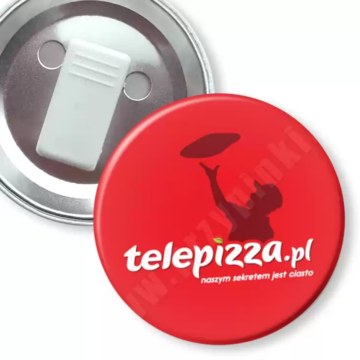 przypinka z żabką I love Telepizza