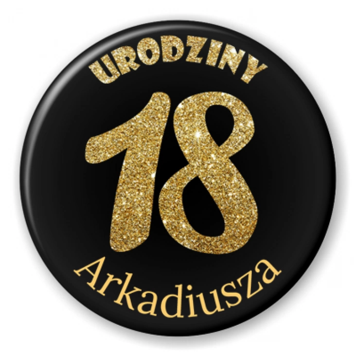 przypinka 18 urodziny z imieniem