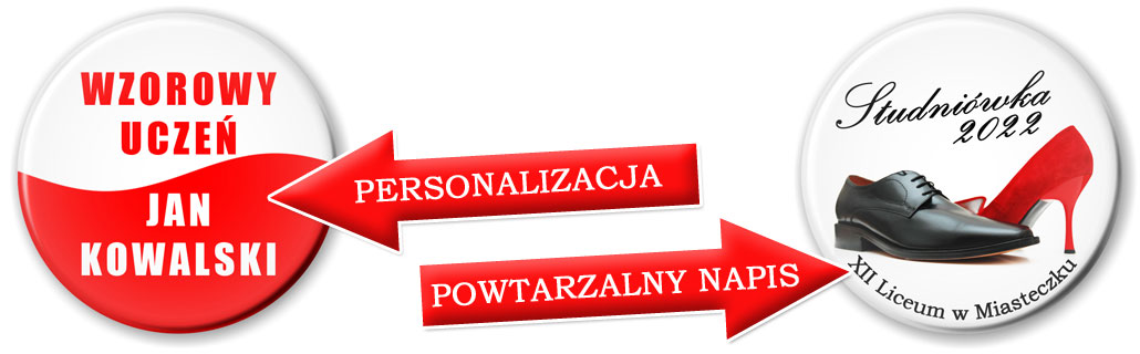 Personalizacja przypinki, dyplomy, medale