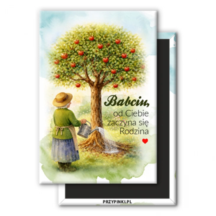 magnes 78x53mm Babciu, od Ciebie zaczyna się Rodzina