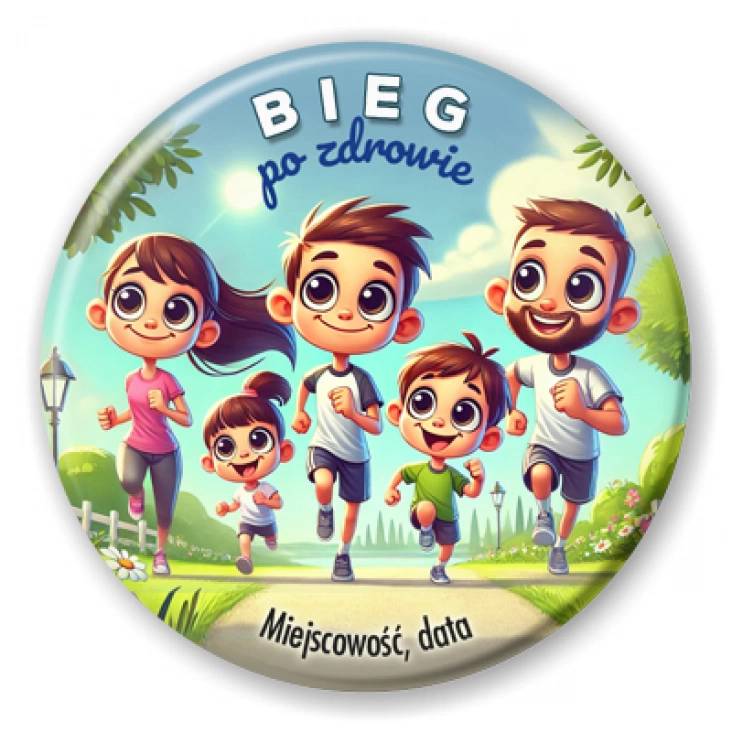 przypinka Bieg po zdrowie
