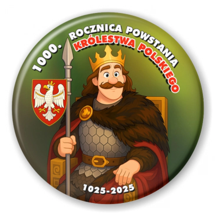 przypinka Bolesław Chrobry 1000. rocznica powstania Królestwa Polskiego
