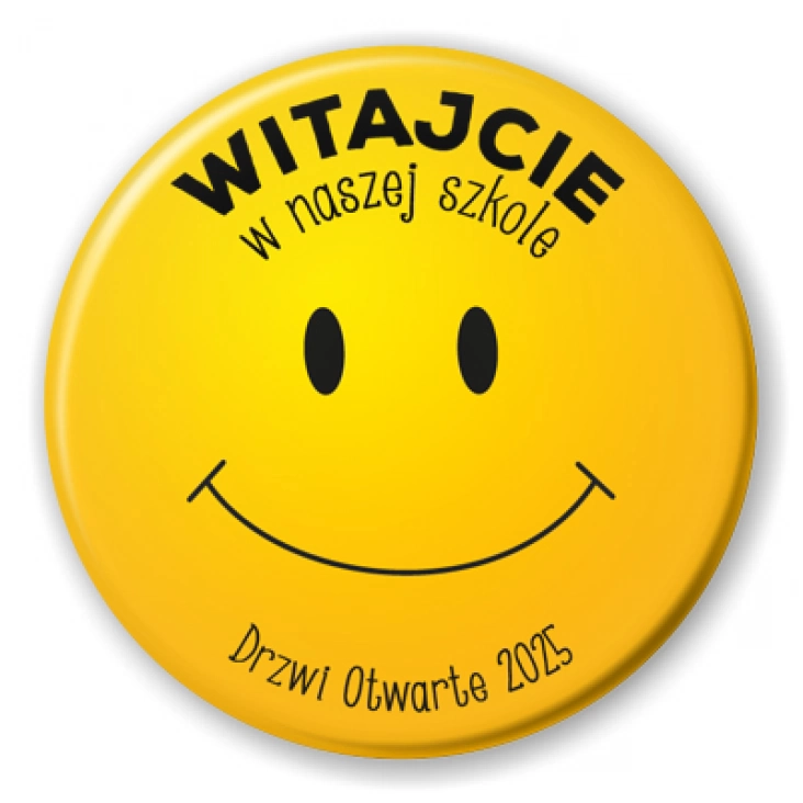 przypinka Drzwi Otwarte Witajcie w naszej szkole