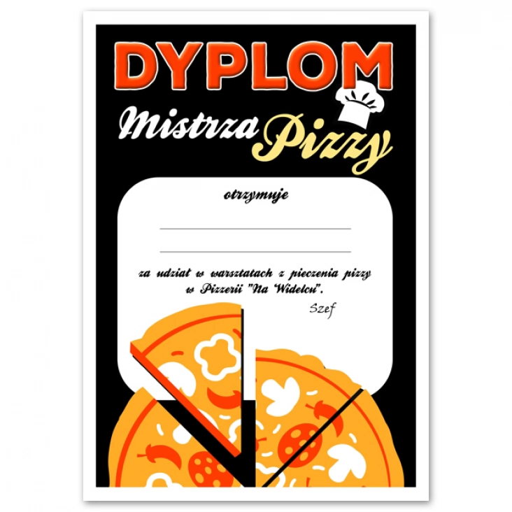 dyplomDyplom Mistrza Pizzy Pizzeria Na Widelcu