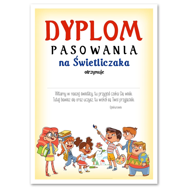 Dyplom pasowania na Świetliczaka