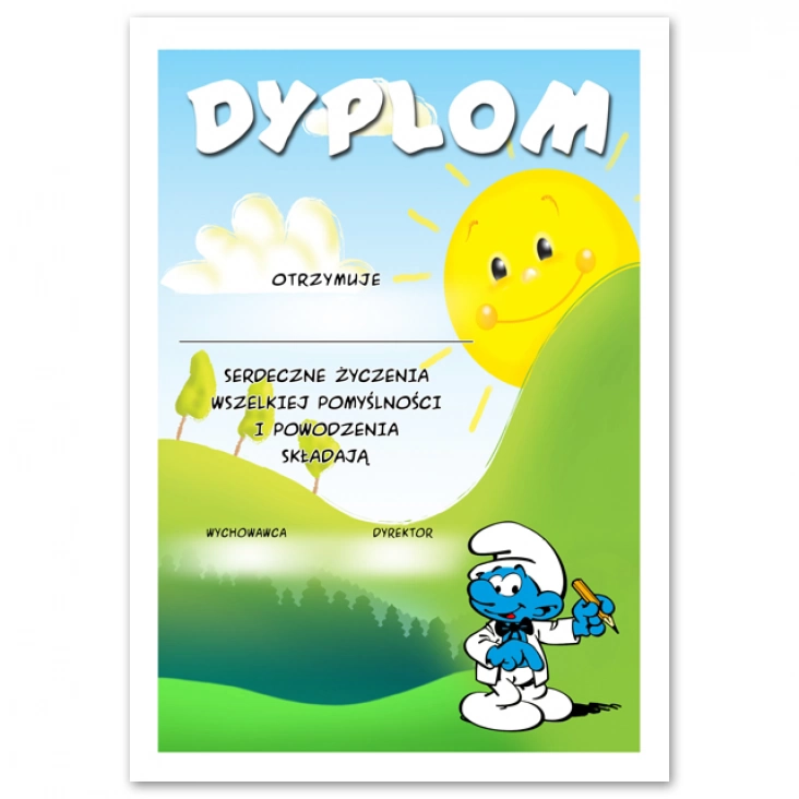 dyplom Dyplom z życzeniami