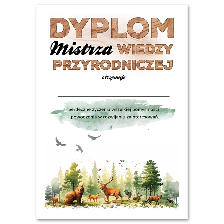 dyplom Mistrz Wiedzy Przyrodniczej