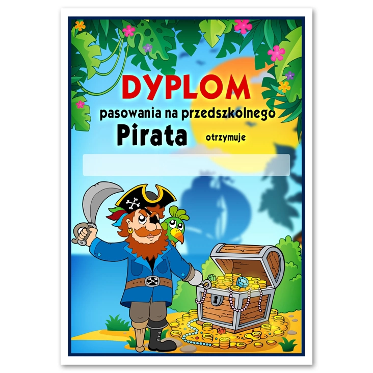 dyplom Pasowanie na Przedszkolaka Pirata